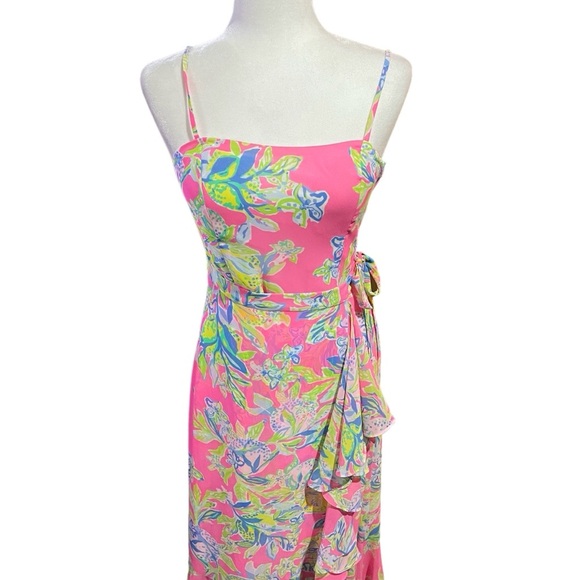 Lilly Pulitzer Anni Maxi Dress Size 2
Squeeze the Day 
High Low Ruffle - Picture 8 of 16